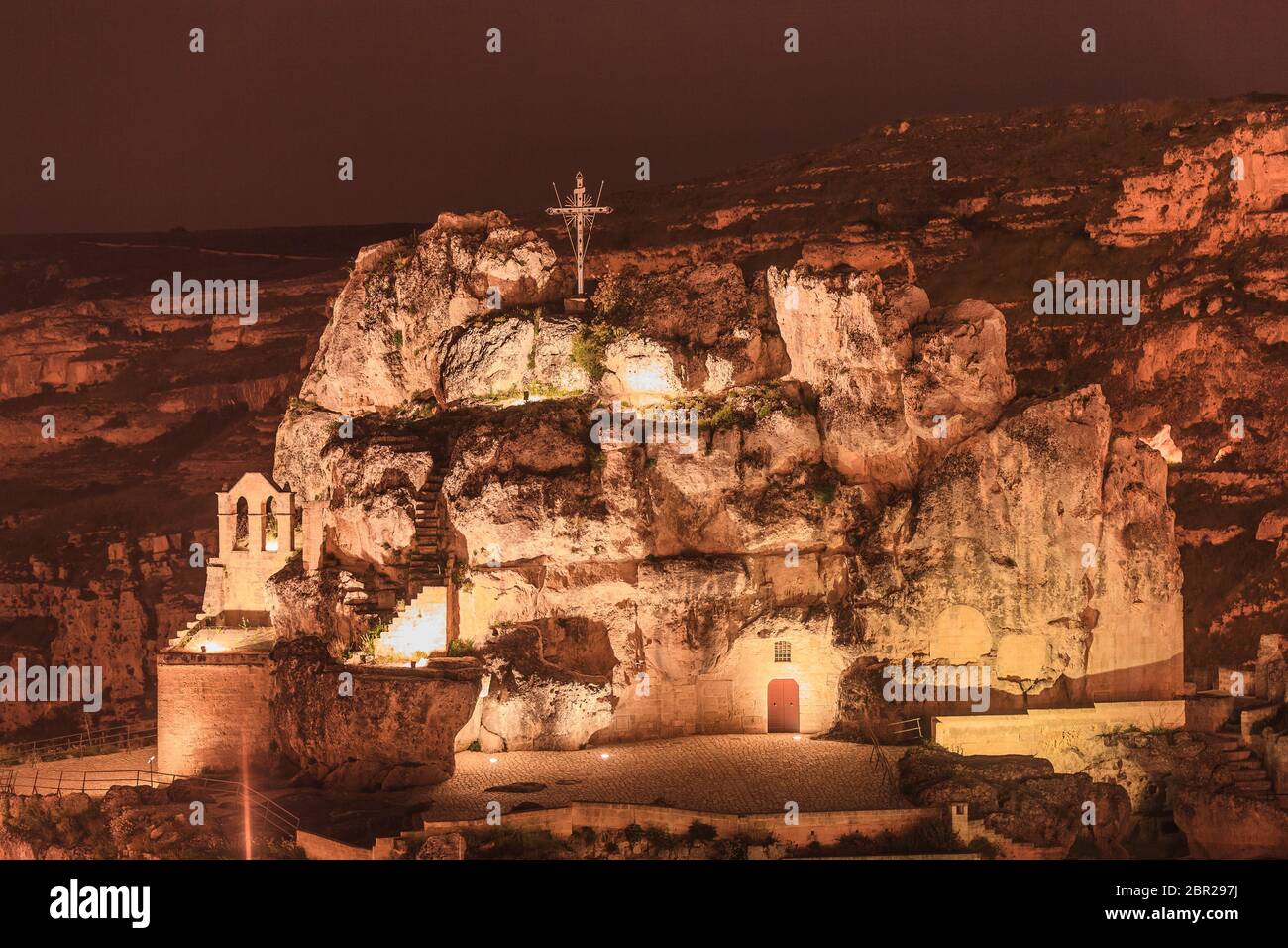 Rupestrian church of St. Maria de Idris in Matera, Italy Stock Photo