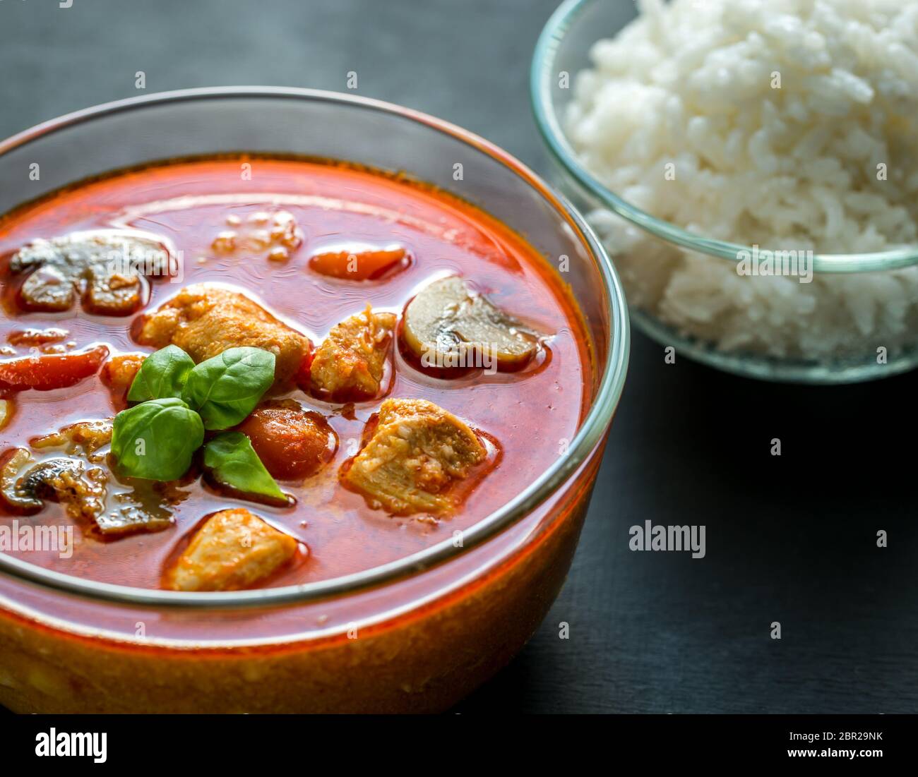 Thai red chicken curry Stock Photo Alamy