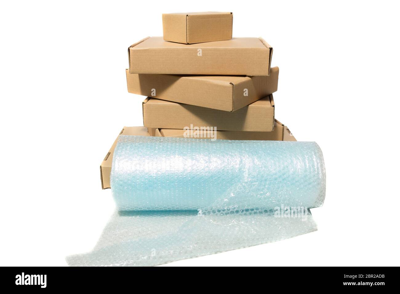 Bubble wrap plastic packing in box - USA Stock Photo - Alamy