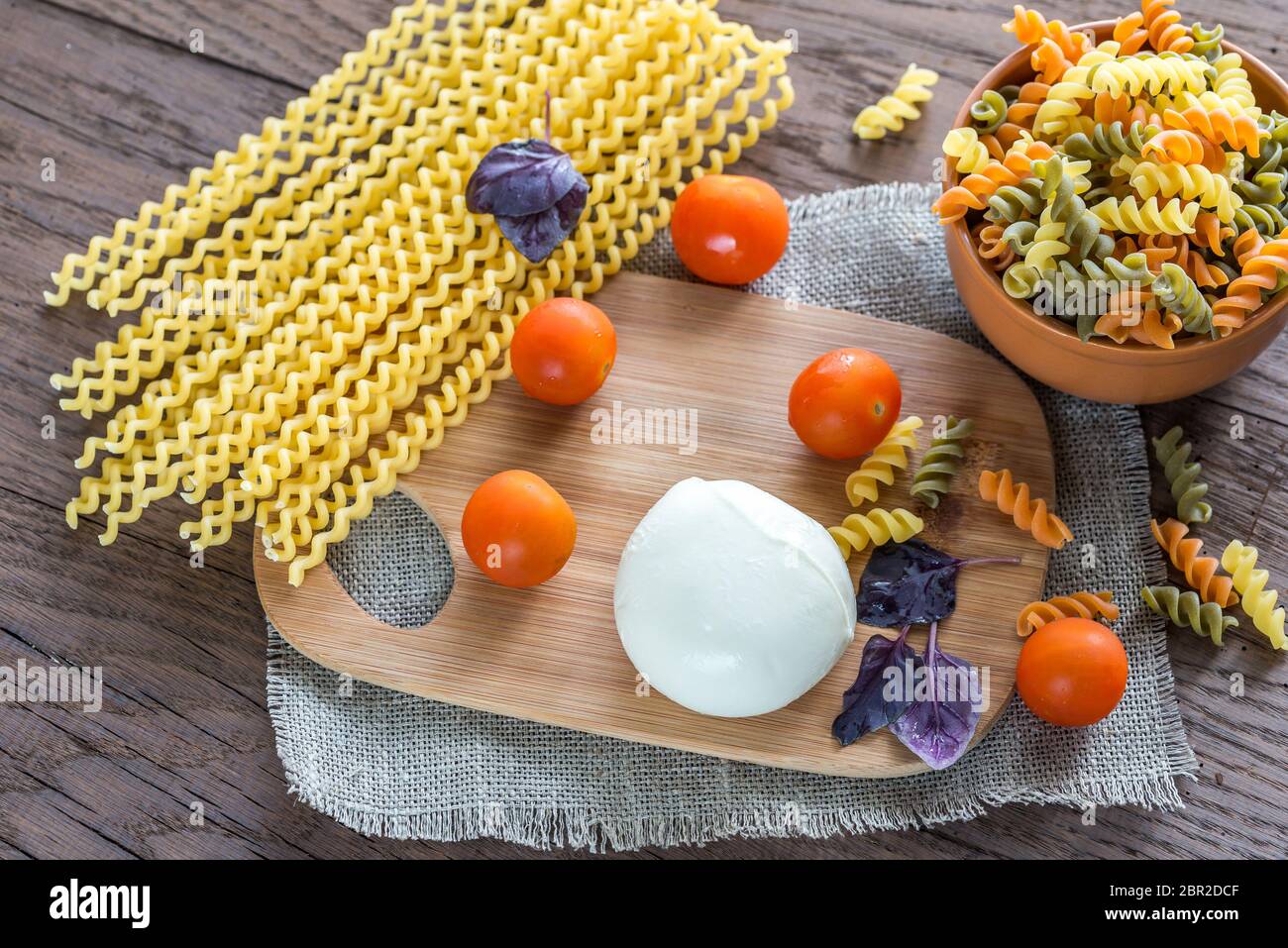 Mozzarella with tomatoes Stock Photo