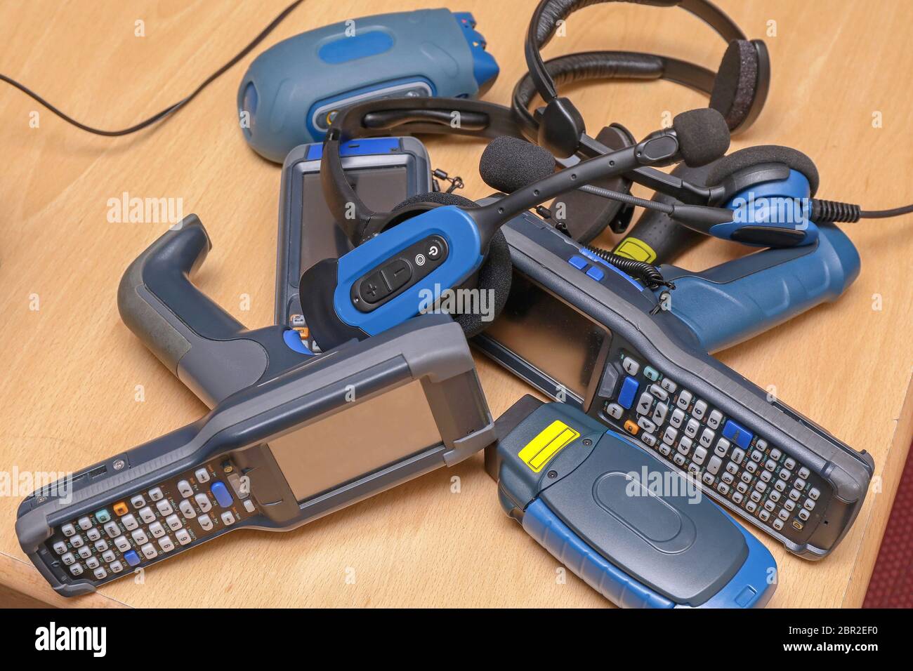 Handheld Barcode Scanner Reader Portable Computer Devices Stock Photo