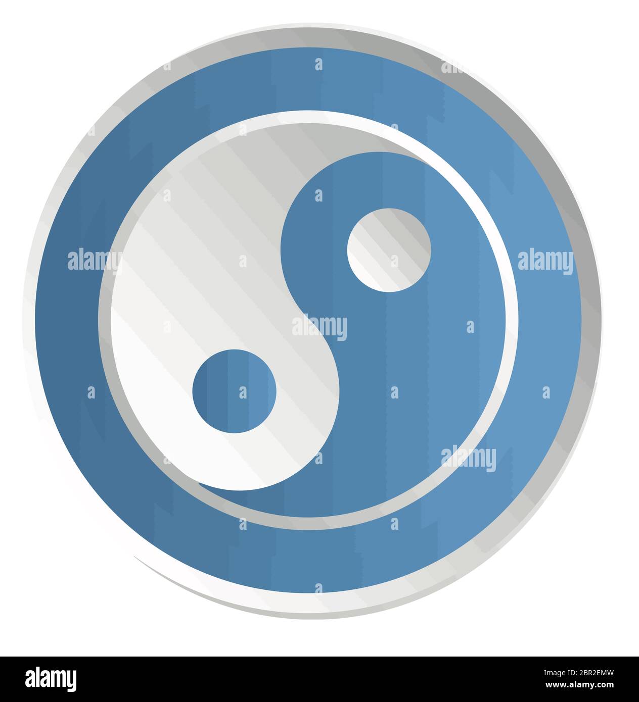 yin yang blue chinese illustration feng shui balance zen silhouette taoism  Stock Photo - Alamy