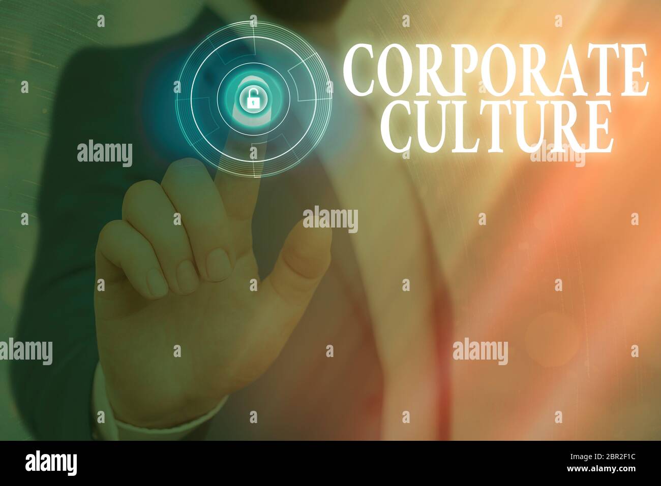 Text sign showing Corporate Culture. Business photo text pervasive ...