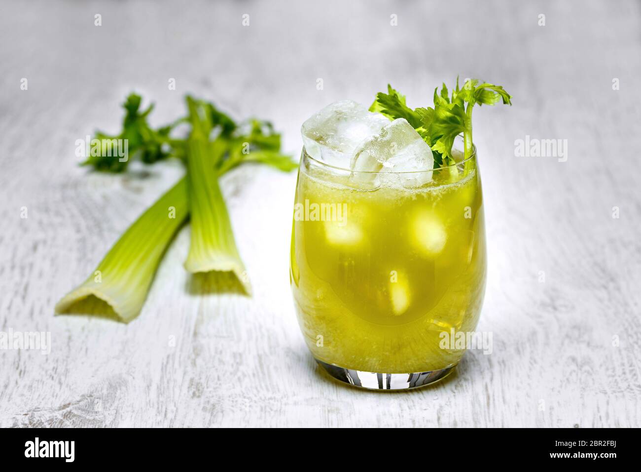 NonAlcoholic Fresh Celery Cocktail with ice Stock Photo Alamy