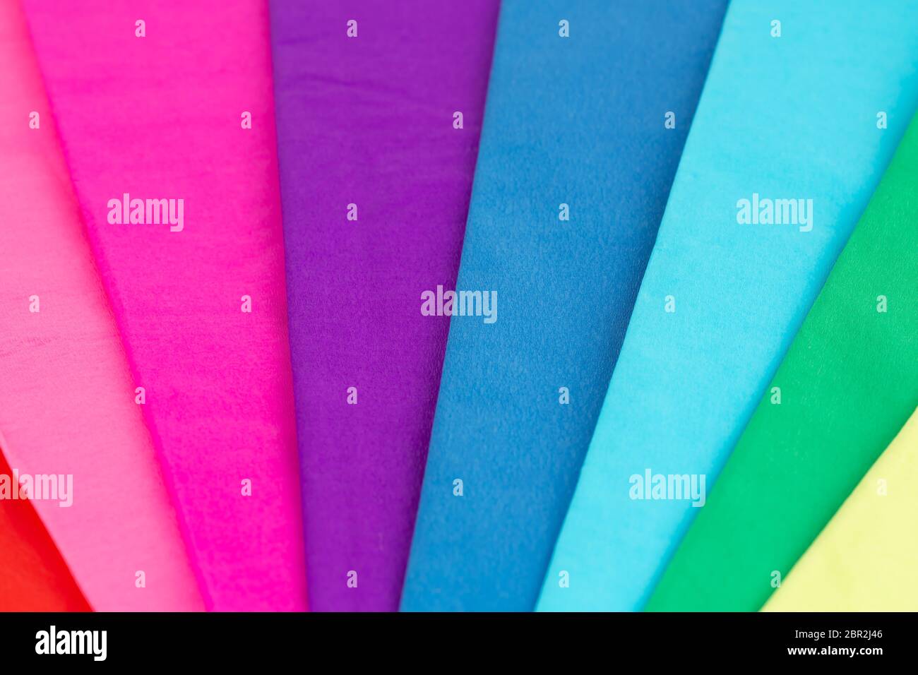 Colorful crepe papers texture as a background. Stock Photo