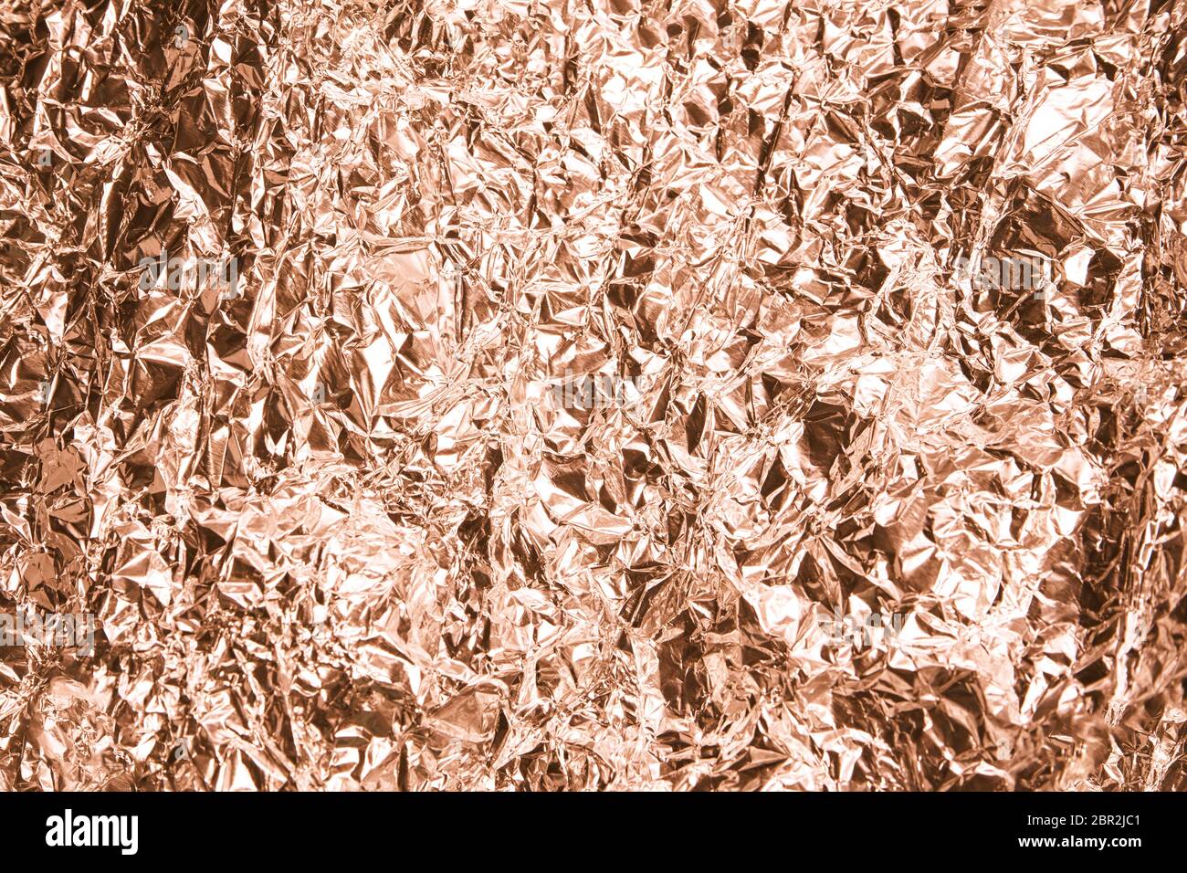 Foil aluminum crushed texture. Metal material background Stock Photo