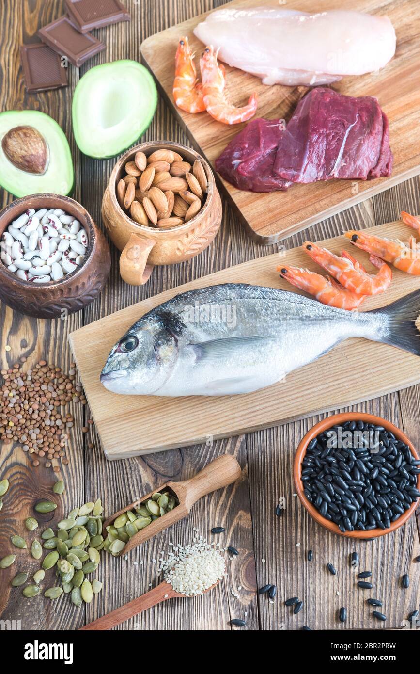 Food sources of zinc Stock Photo Alamy