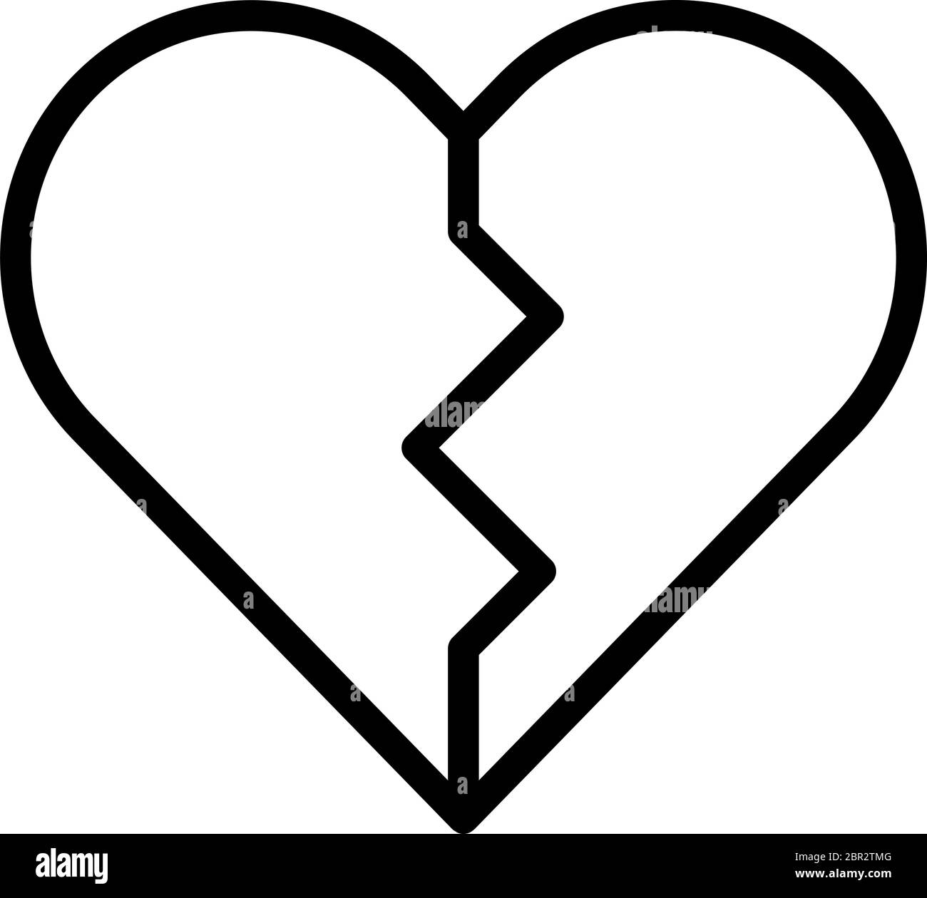 Broken Heart Icon Stock Vector Image & Art - Alamy