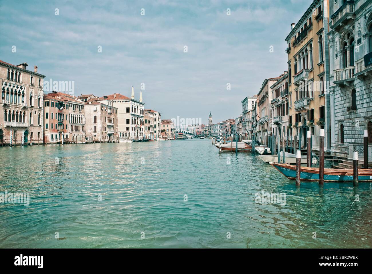 View of the Grand Canal in Venice, Italy in winter Stock Photo