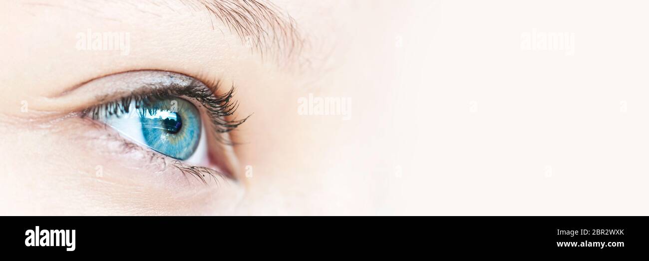 Woman blue eye close up hi-res stock photography and images - Alamy