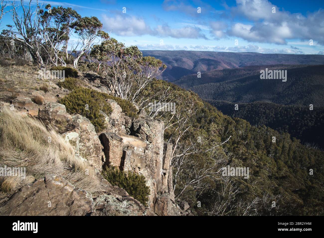Precipice lookout in Dinner Plain Stock Photo