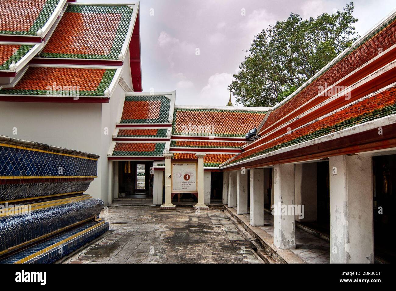 The Temple of the Reclining Buddha, in Bangkok. Stock Photo