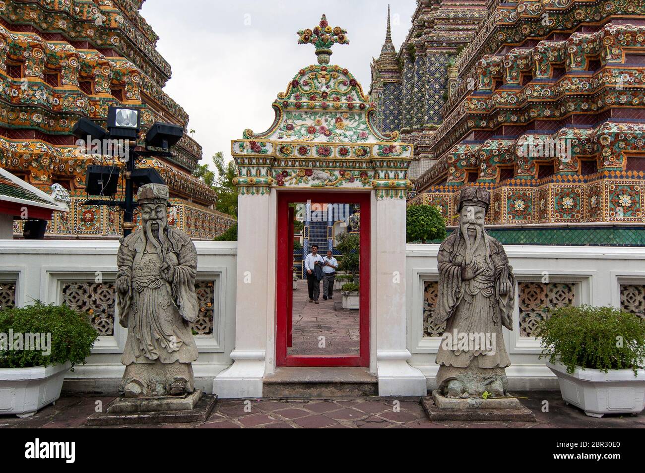 The Temple of the Reclining Buddha, in Bangkok. Stock Photo