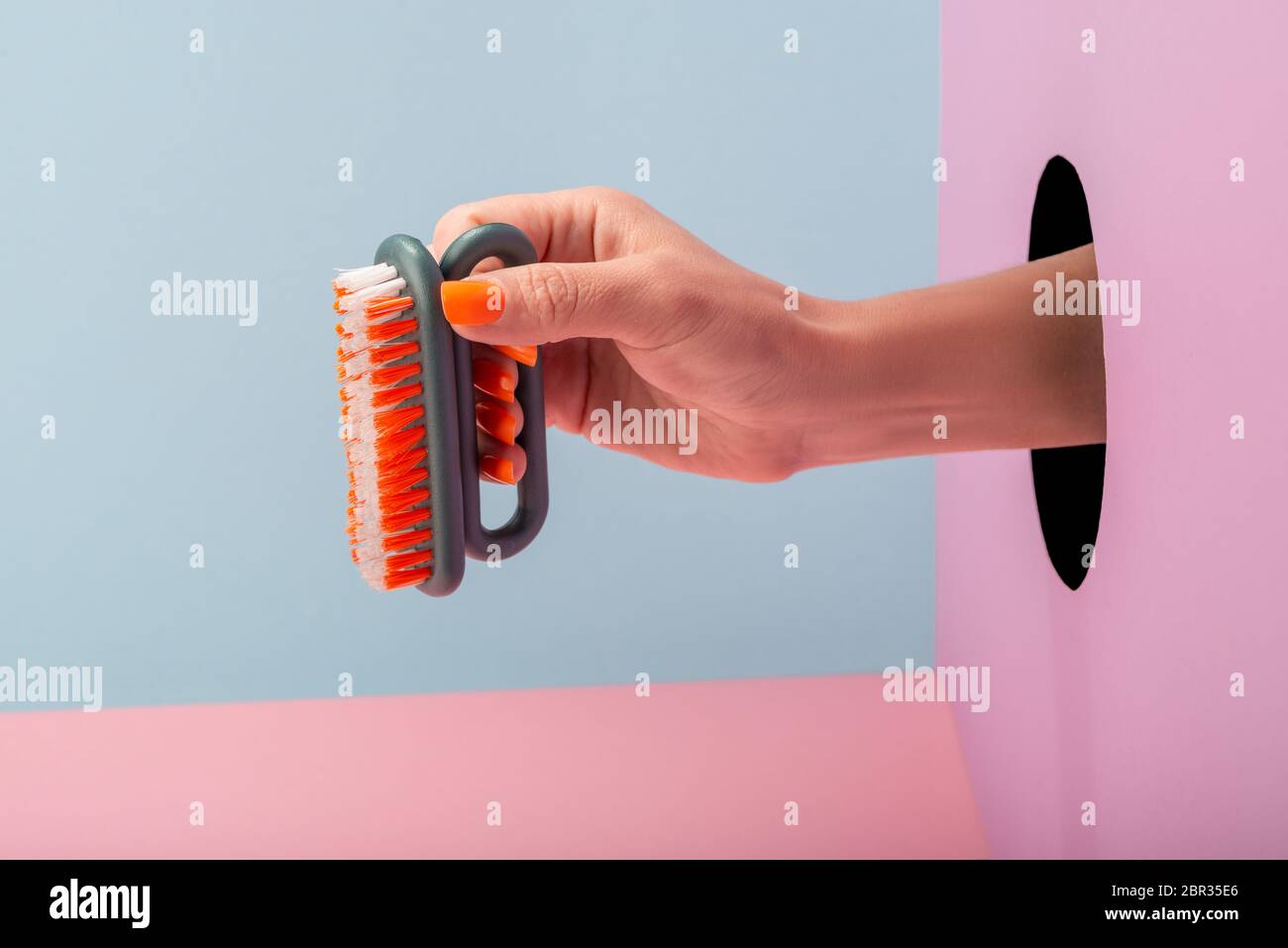 Girl holding horse brush hi-res stock photography and images - Alamy