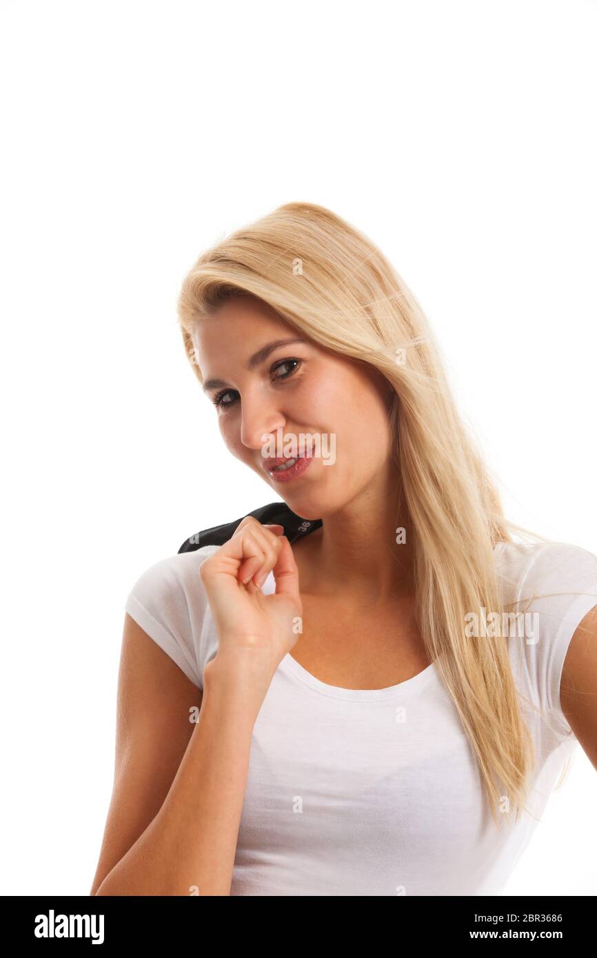 Beautiful young slim blonde woman hi-res stock photography and images ...