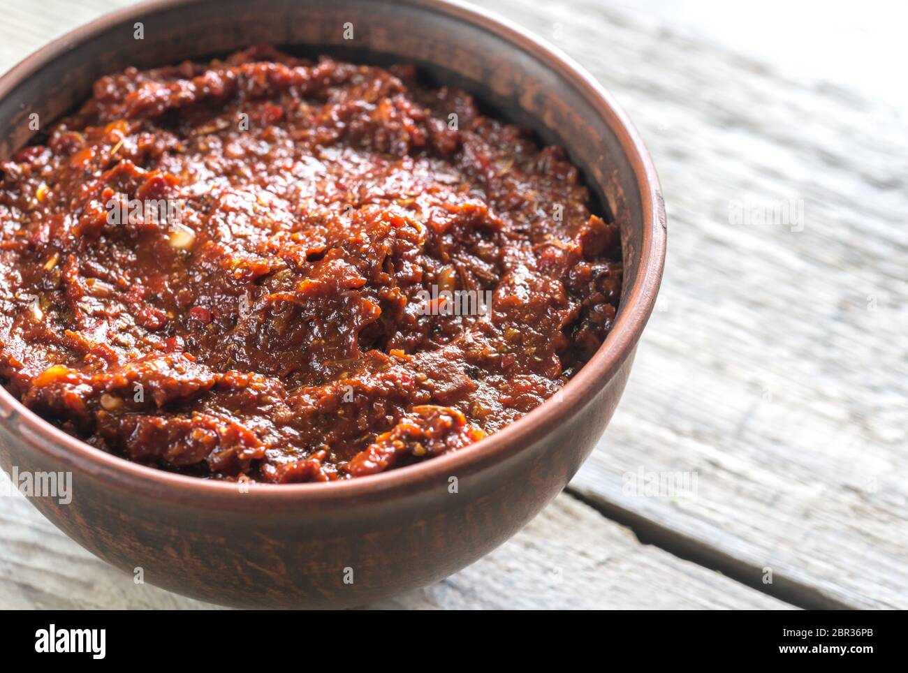 Bowl of adobo sauce Stock Photo