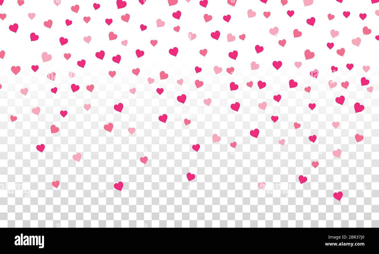 hearts falling valentine on transparent background Stock Vector Image & Art  - Alamy