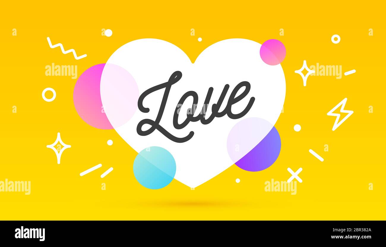 Love, speech bubble. Banner, poster, speech bubble Stock Vector