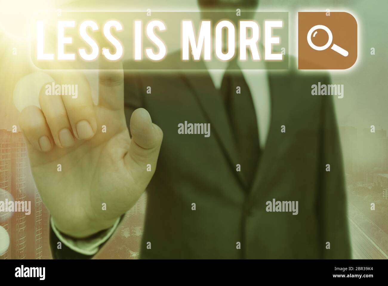 Handwriting text Less Is More. Conceptual photo used to express a ...