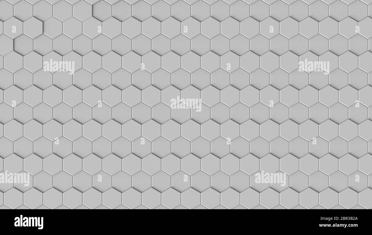 The 3D rendering of geometric hexagonal abstract background Stock Photo ...