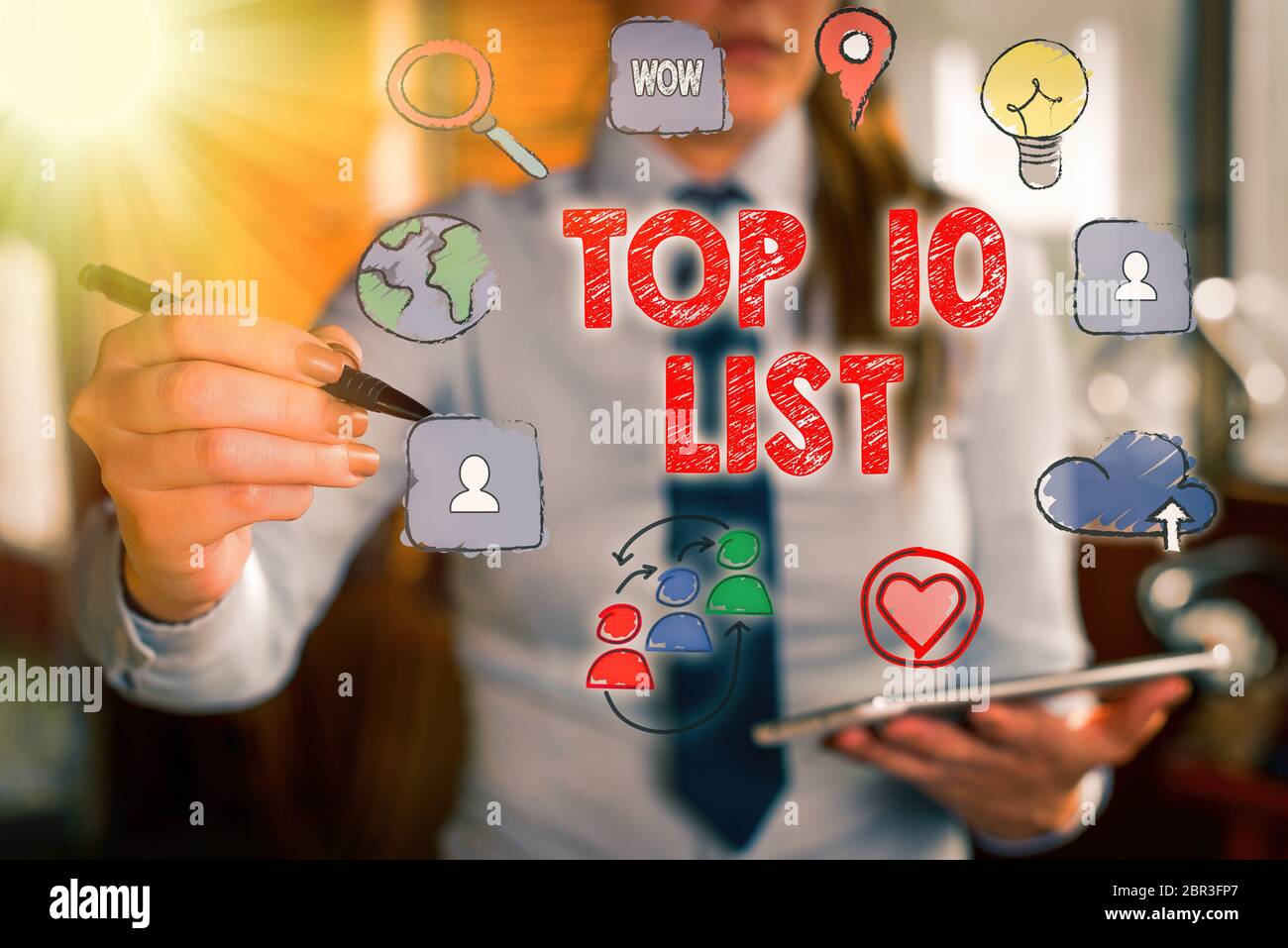 Particular List Text sign showing Top 10 List. Business photo text the ten most ...