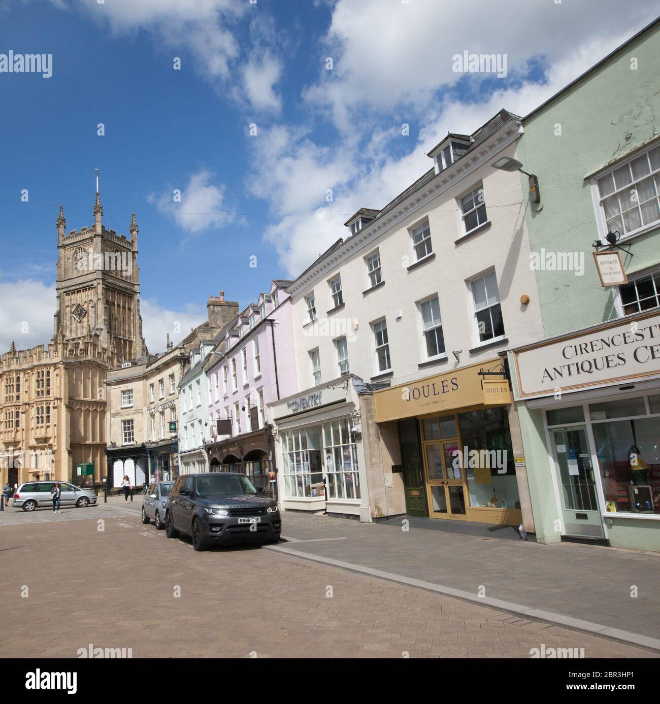 Cirencester town centre in Gloucestershire, UK Stock Photo