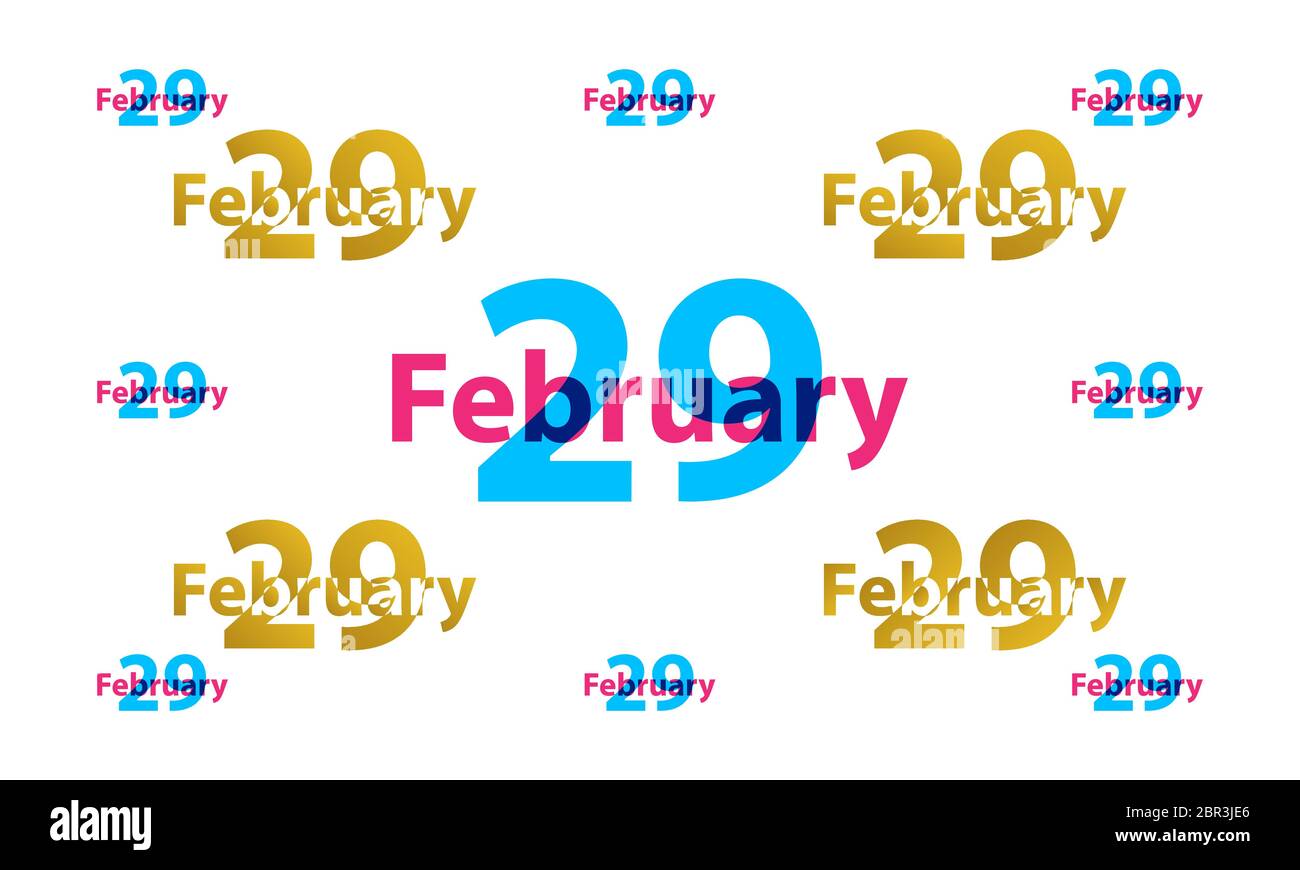 29 february background leap day / leap year design vector Stock Vector ...