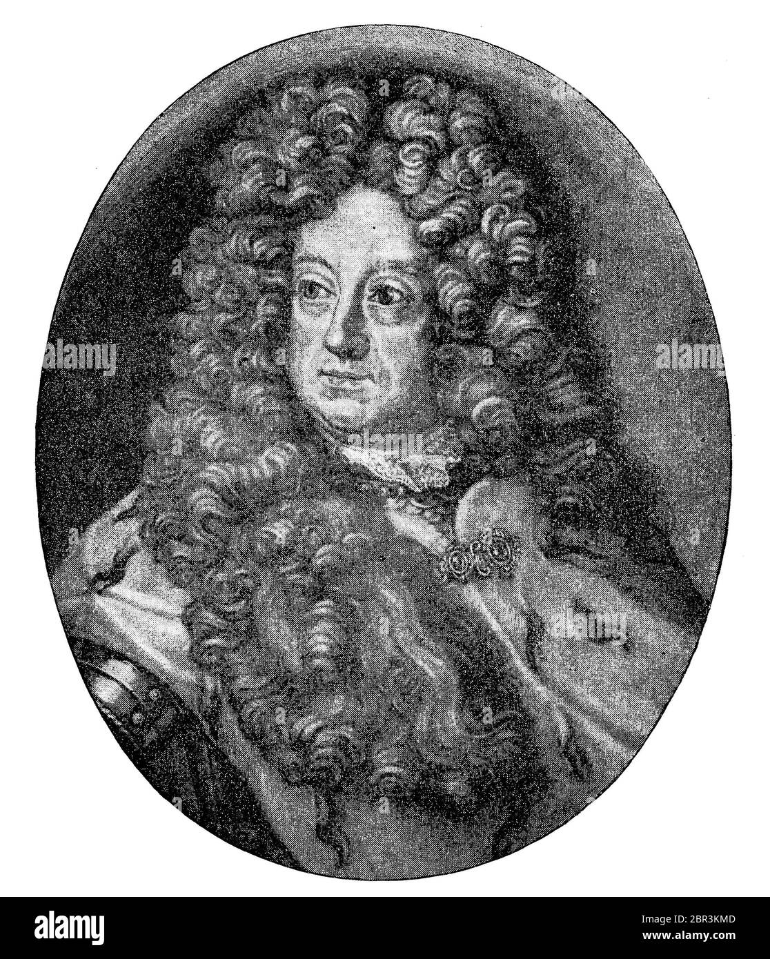 Ernst August I. 19, April 1688 - 19 January 1748 was, Duke of Saxe-Weimar and from 1741 also of Saxe-Eisenach. He came from the Ernestine line of the House of Wettin  /  Ernst August I. 19., April 1688 - 19. Januar 1748, war Herzog von Sachsen-Weimar und ab 1741 auch von Sachsen-Eisenach. Er stammte aus der ernestinischen Linie des Hauses Wettin, Historisch, historical, digital improved reproduction of an original from the 19th century / digitale Reproduktion einer Originalvorlage aus dem 19. Jahrhundert, Stock Photo