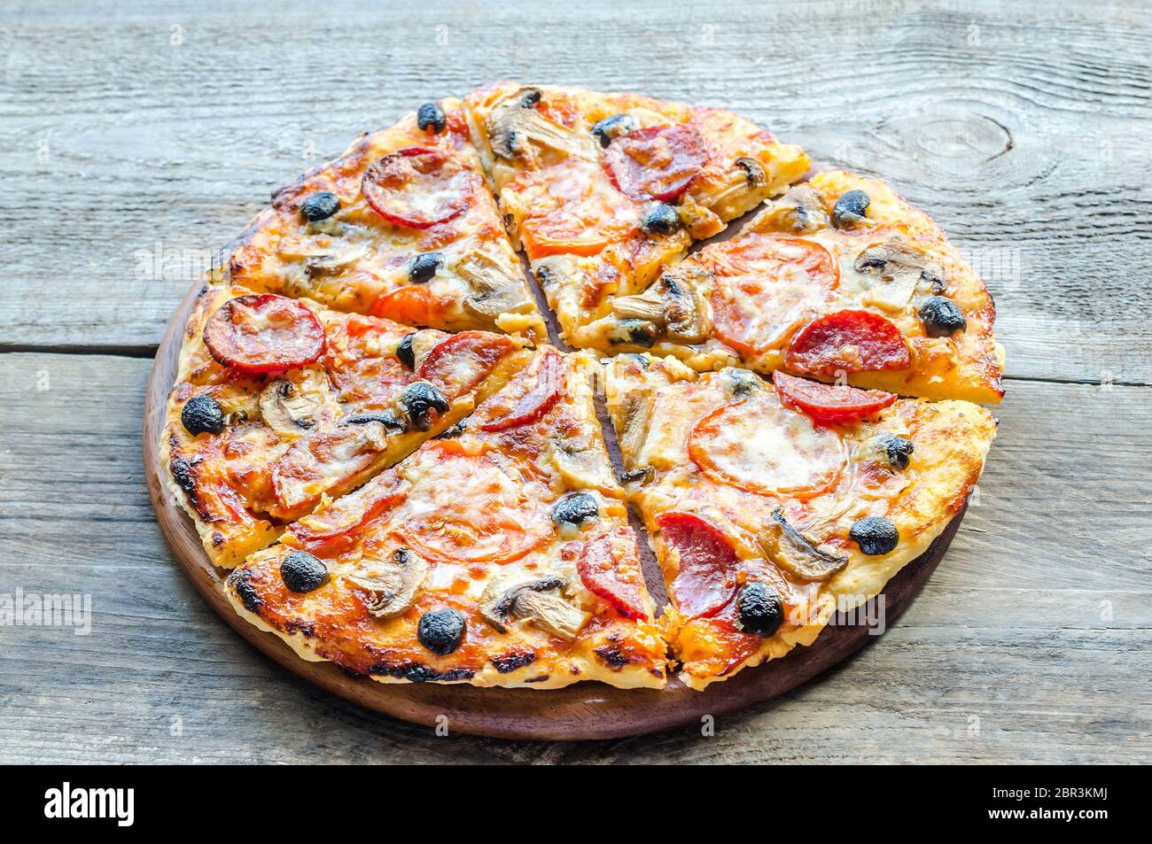 Homemade Regina pizza Stock Photo Alamy