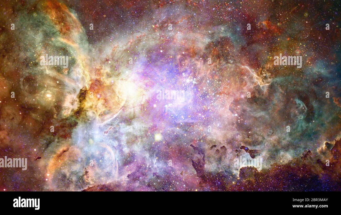Starry deep outer space - nebula and galaxy Stock Photo - Alamy