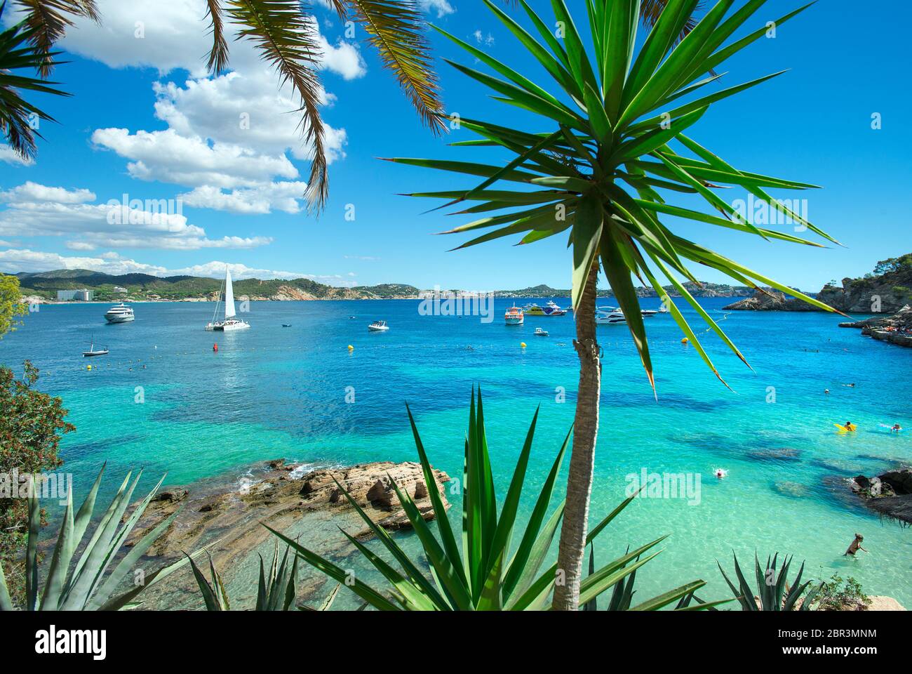 Cala Fornells, Paguera, Majorca, Balearics, Spain Stock Photo