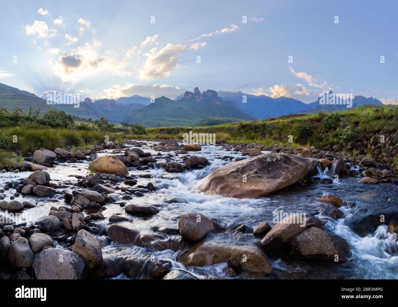 Large rocks in riverbed Stock Photo - Alamy