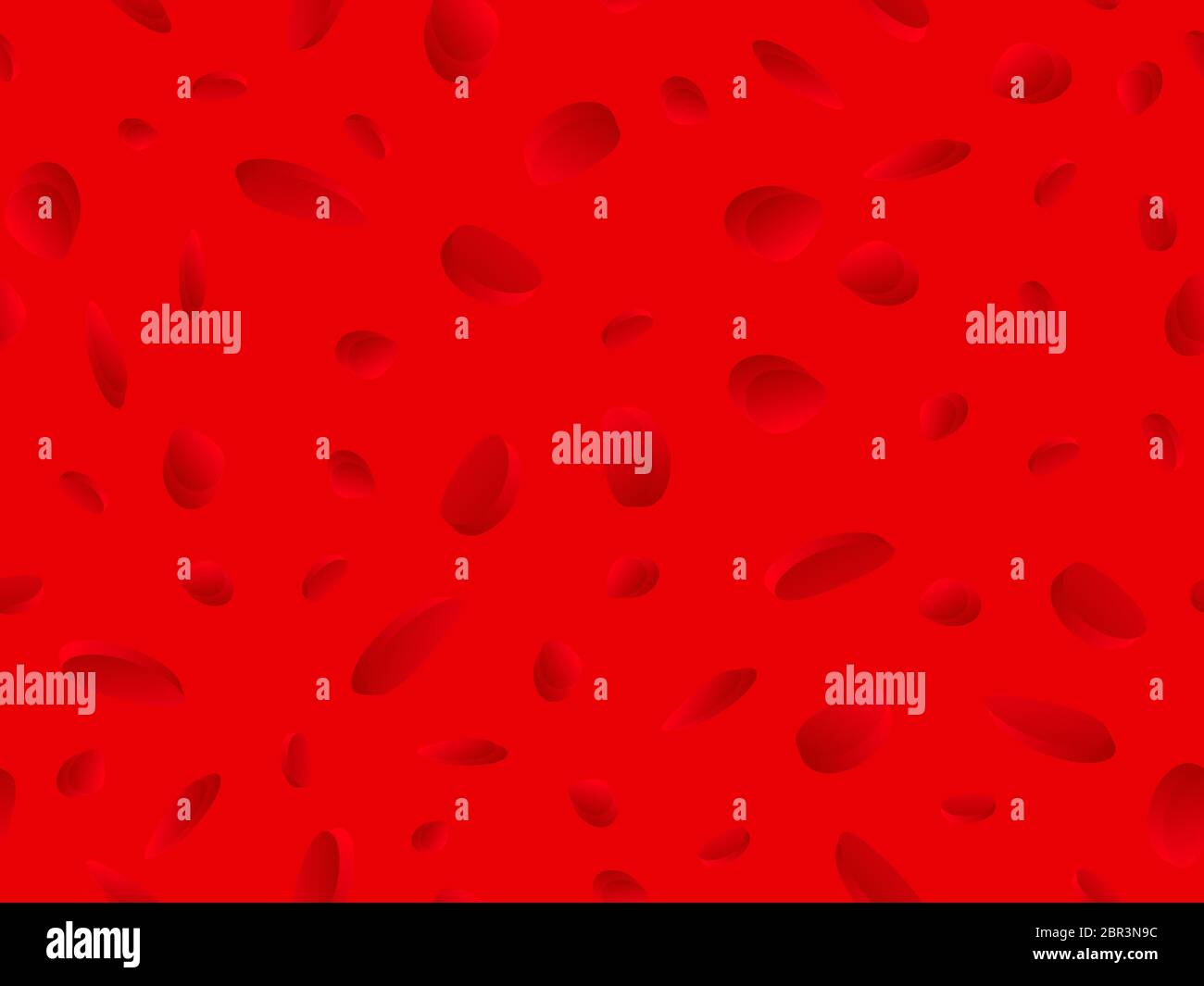 Red blood cells seamless pattern. Blood clot under the microscope ...