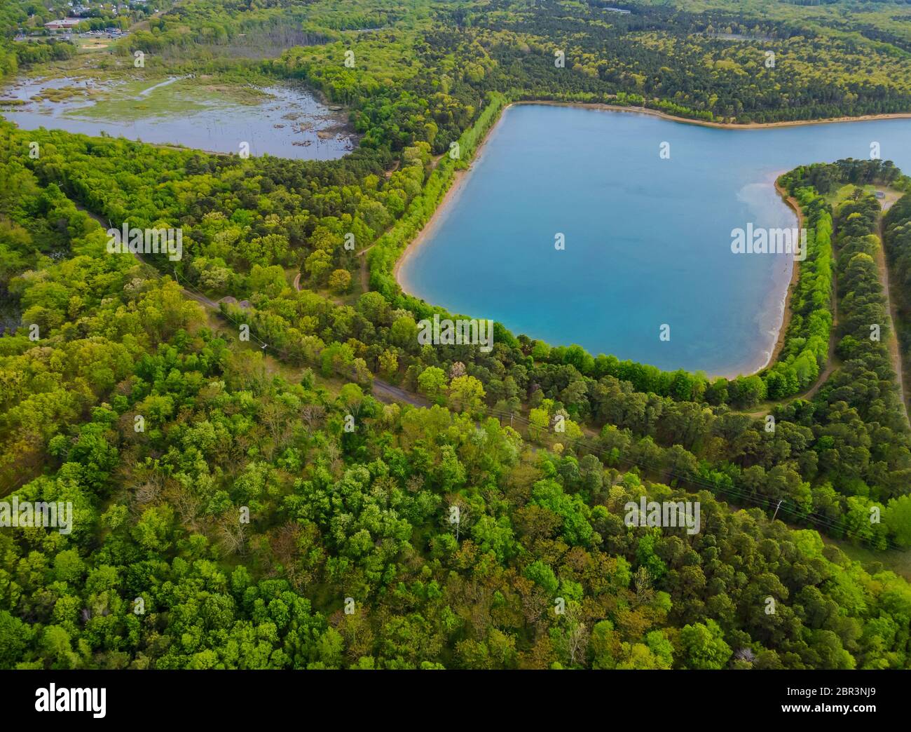 Aerial view idyllic lake green hi-res stock photography and images - Alamy