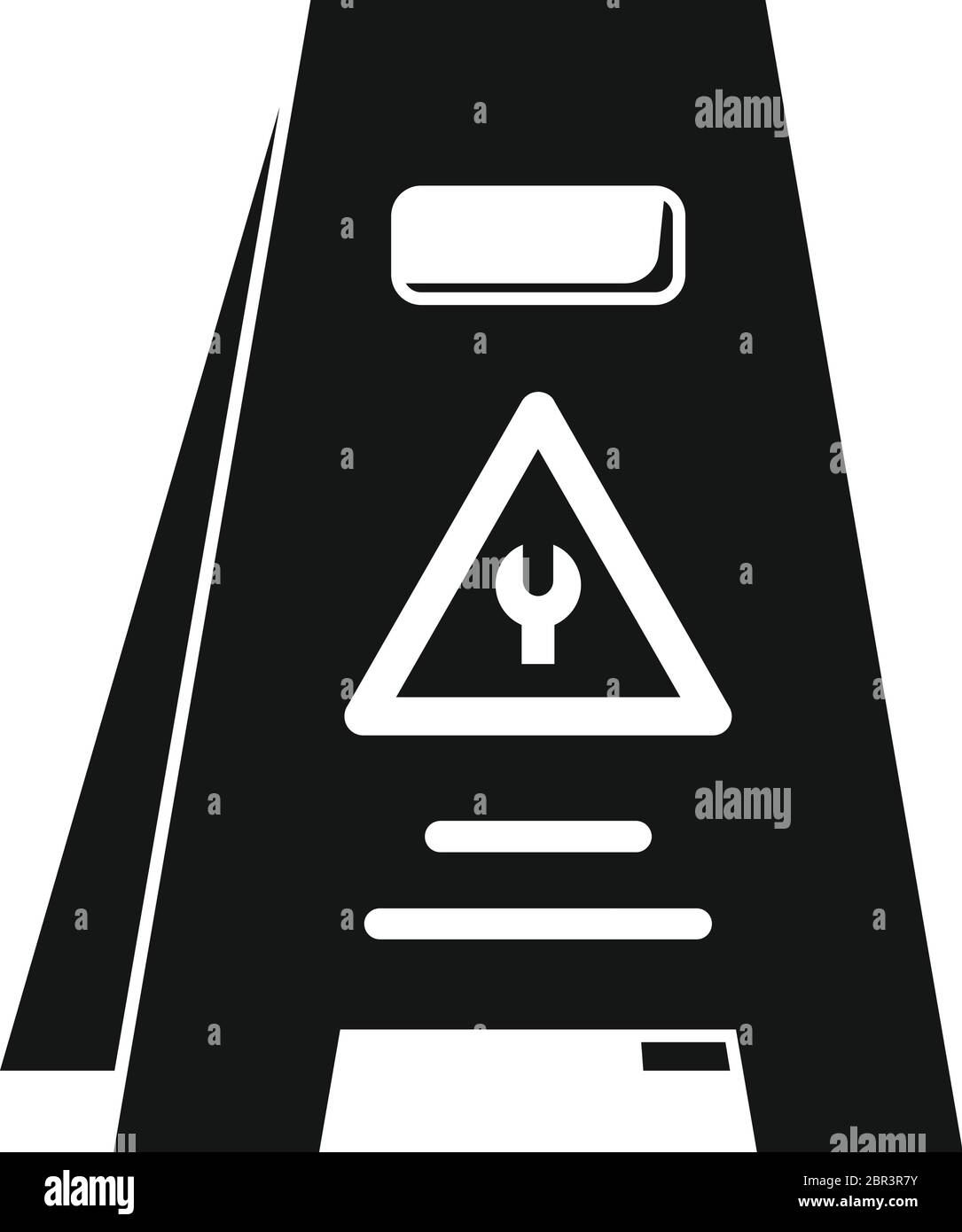 Road repair panel icon. Simple illustration of road repair panel vector ...