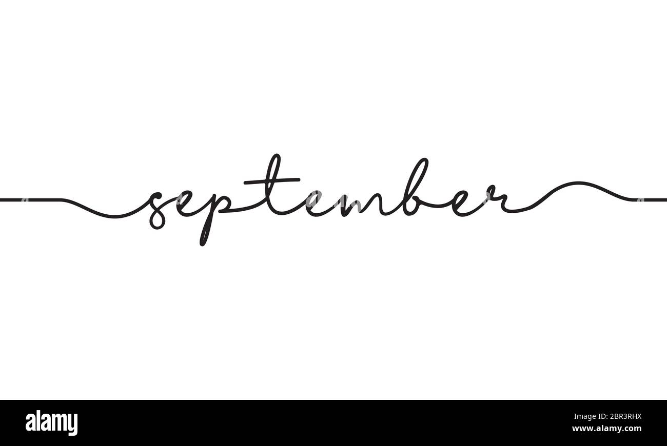 september word handwritten design vector Stock Vector Image & Art - Alamy
