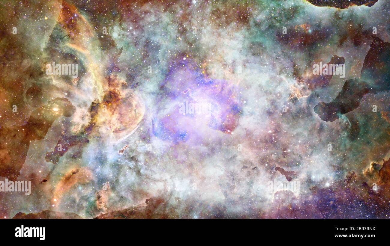 Starry deep outer space - nebula and galaxy Stock Photo - Alamy