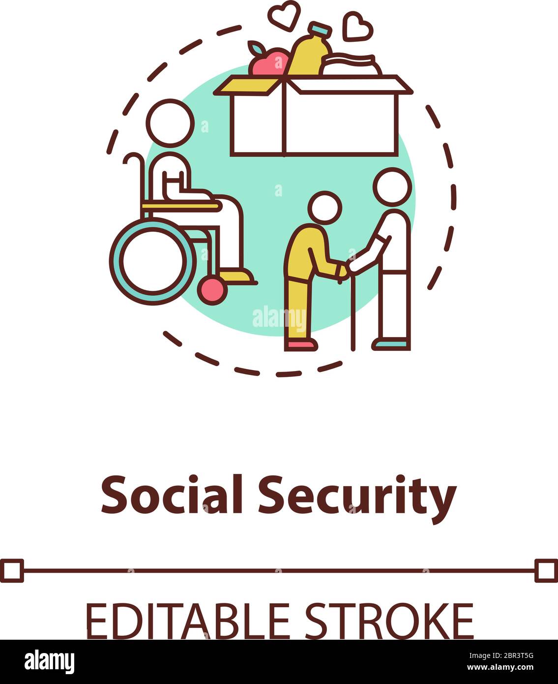 Social security concept icon Stock Vector Image & Art Alamy