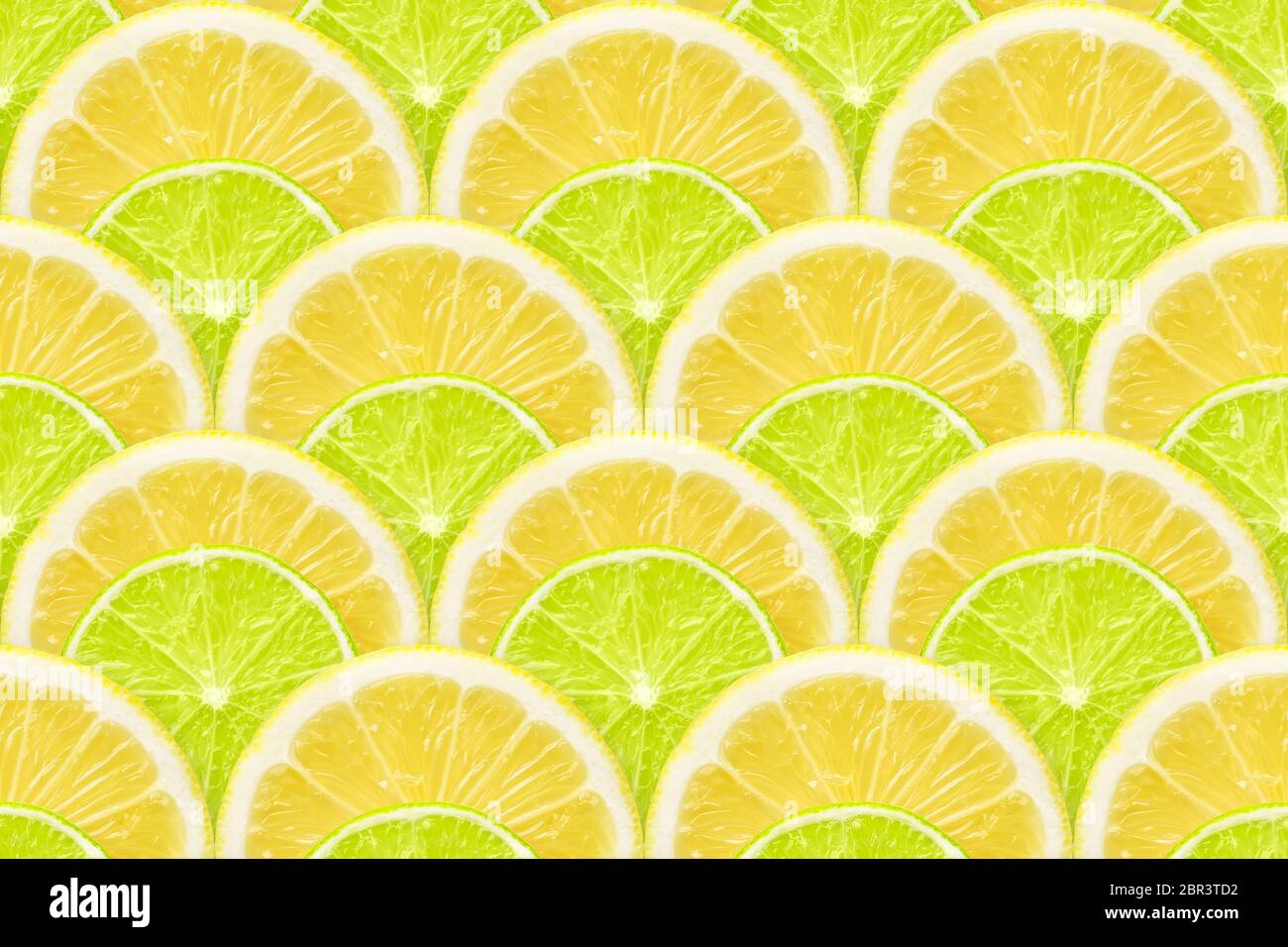 fresh seamless natural pattern made from many lemon and lime slices ...