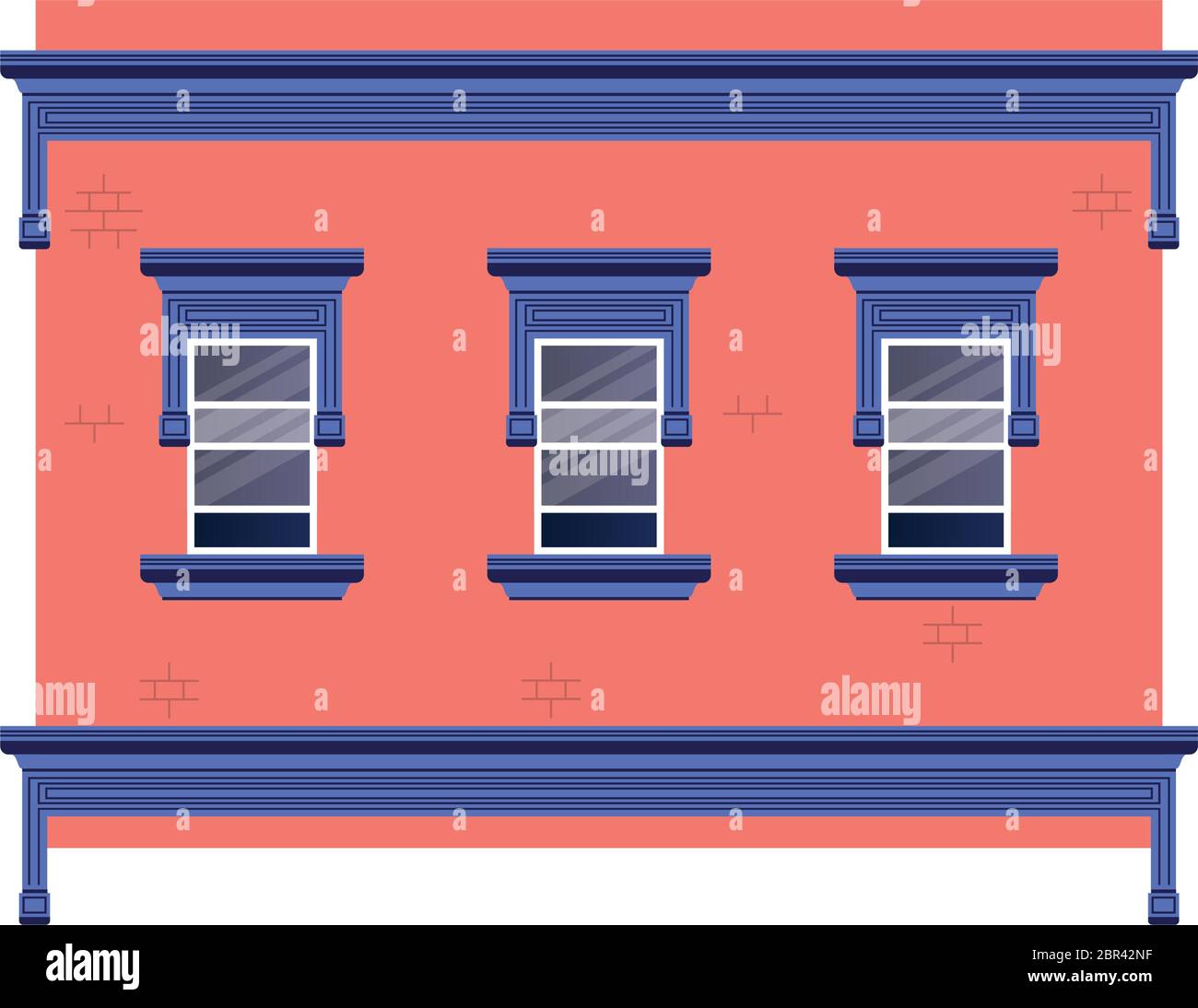 Isolated windows outside yellow building vector design Stock Vector ...