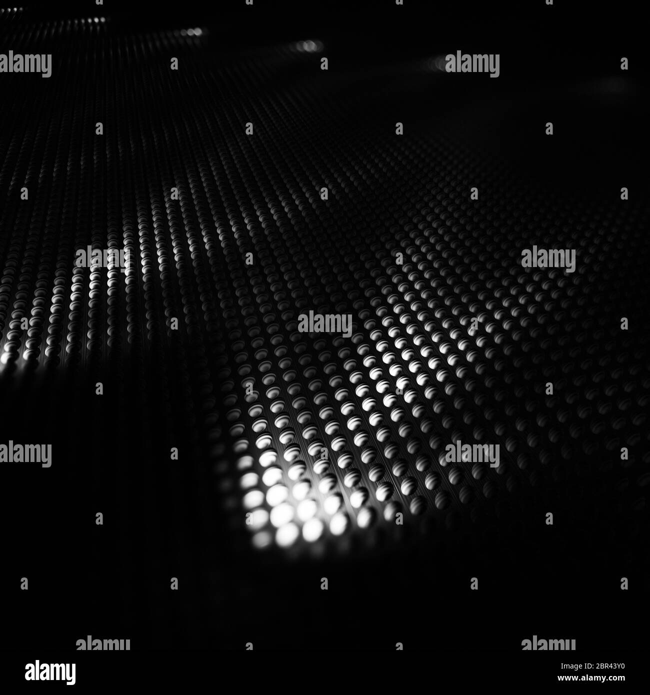 Spot photometric lights. Metal textured surface. Illuminated show party ...