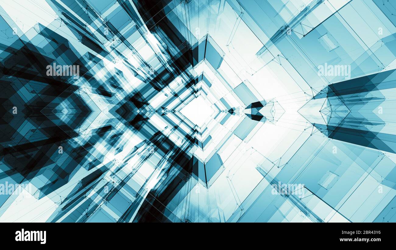 Abstract background futuristic concept space technology. 3d rendering Stock Photo