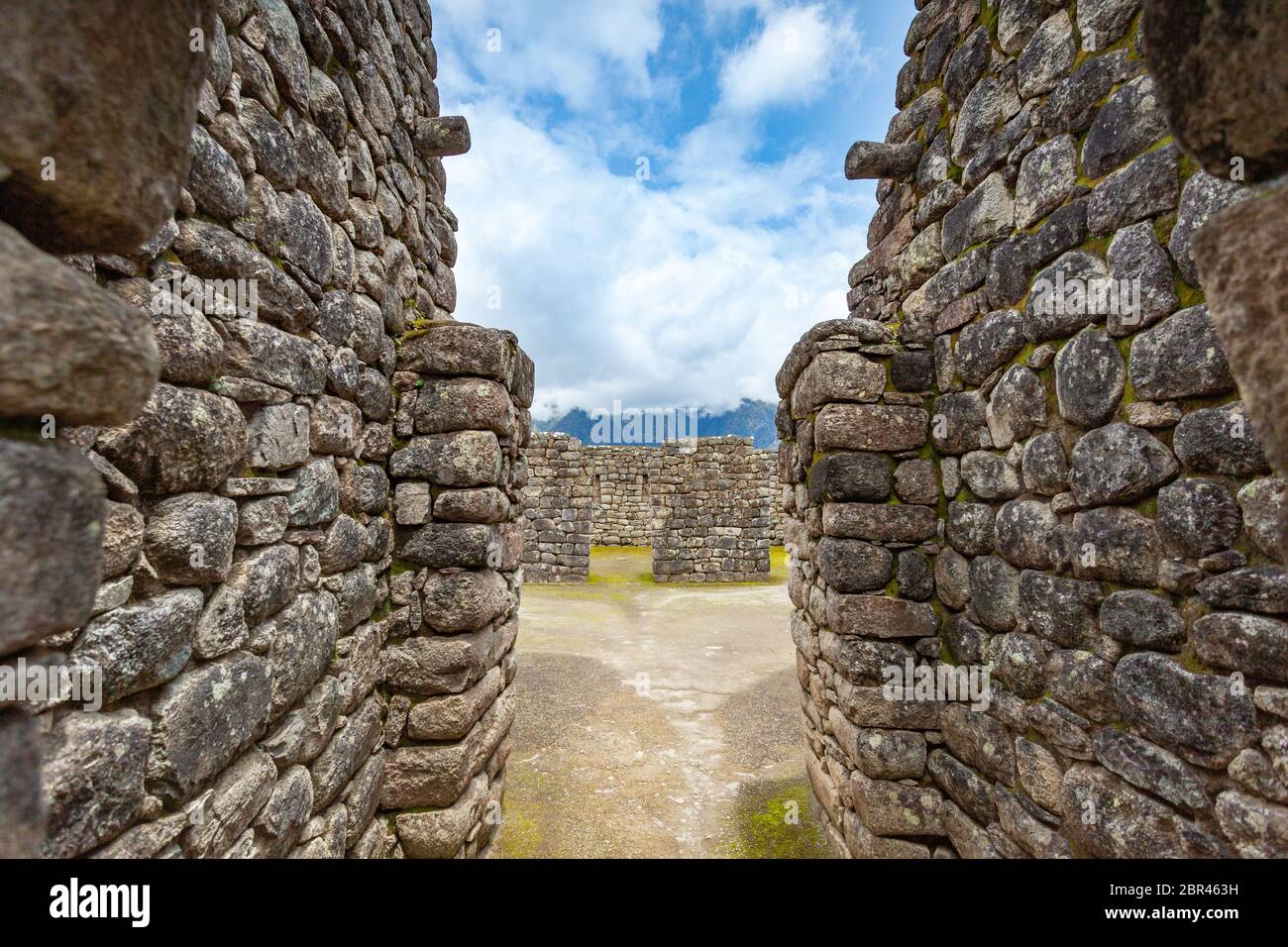 Walls of the ancient city of Machu Picchu, Peru Stock Photo - Alamy