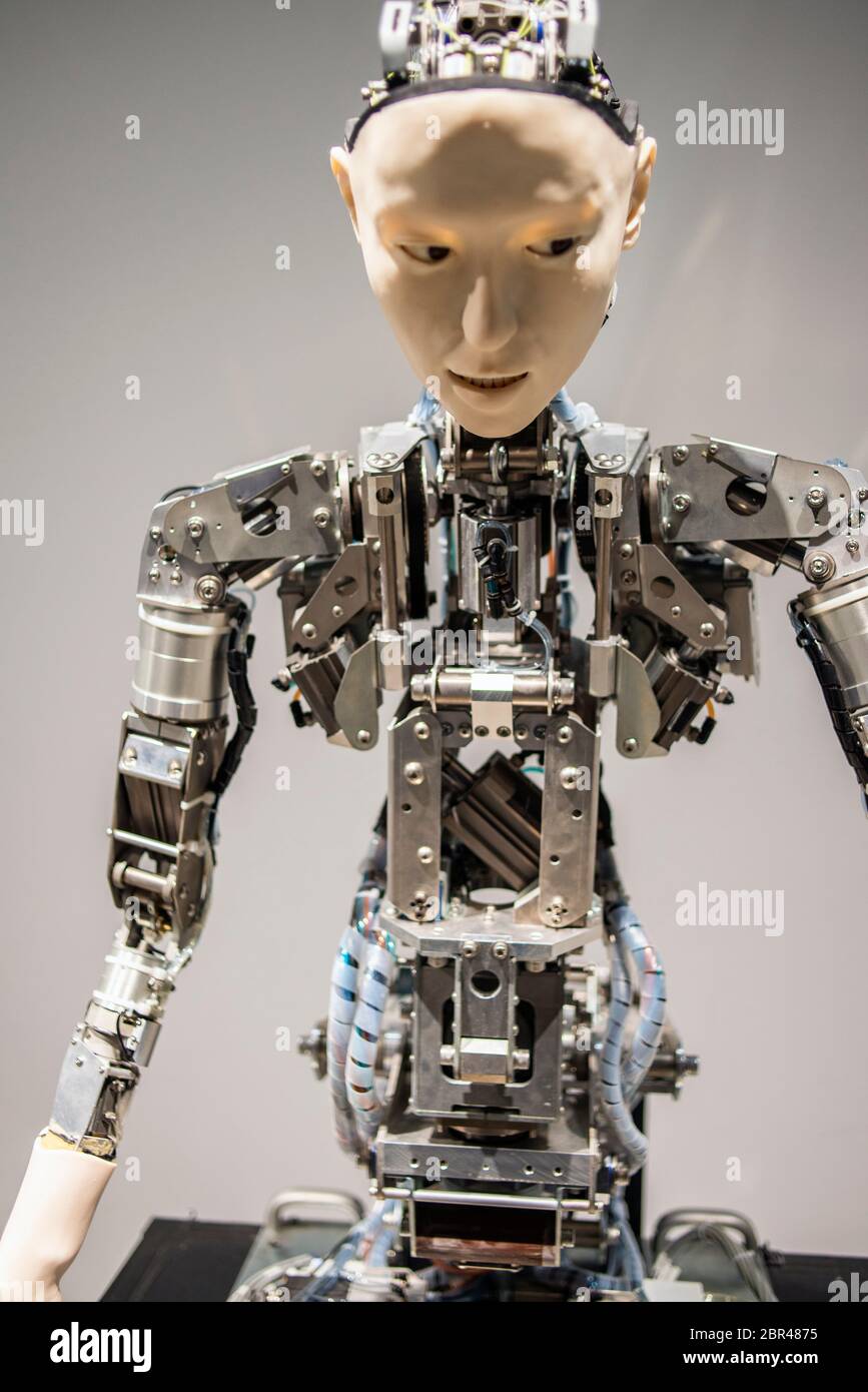 A humanoid robot called Alter, developed by Hiroshi Ishiguro Laboratories is exhibited at National Museum of Emerging Science and Tokyo, Japan Stock Photo Alamy