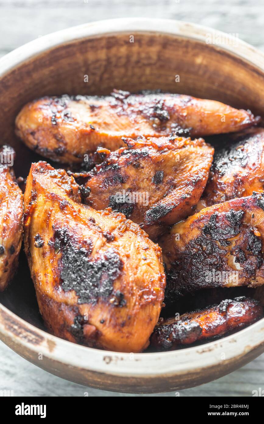 Grilled adobo chicken Stock Photo