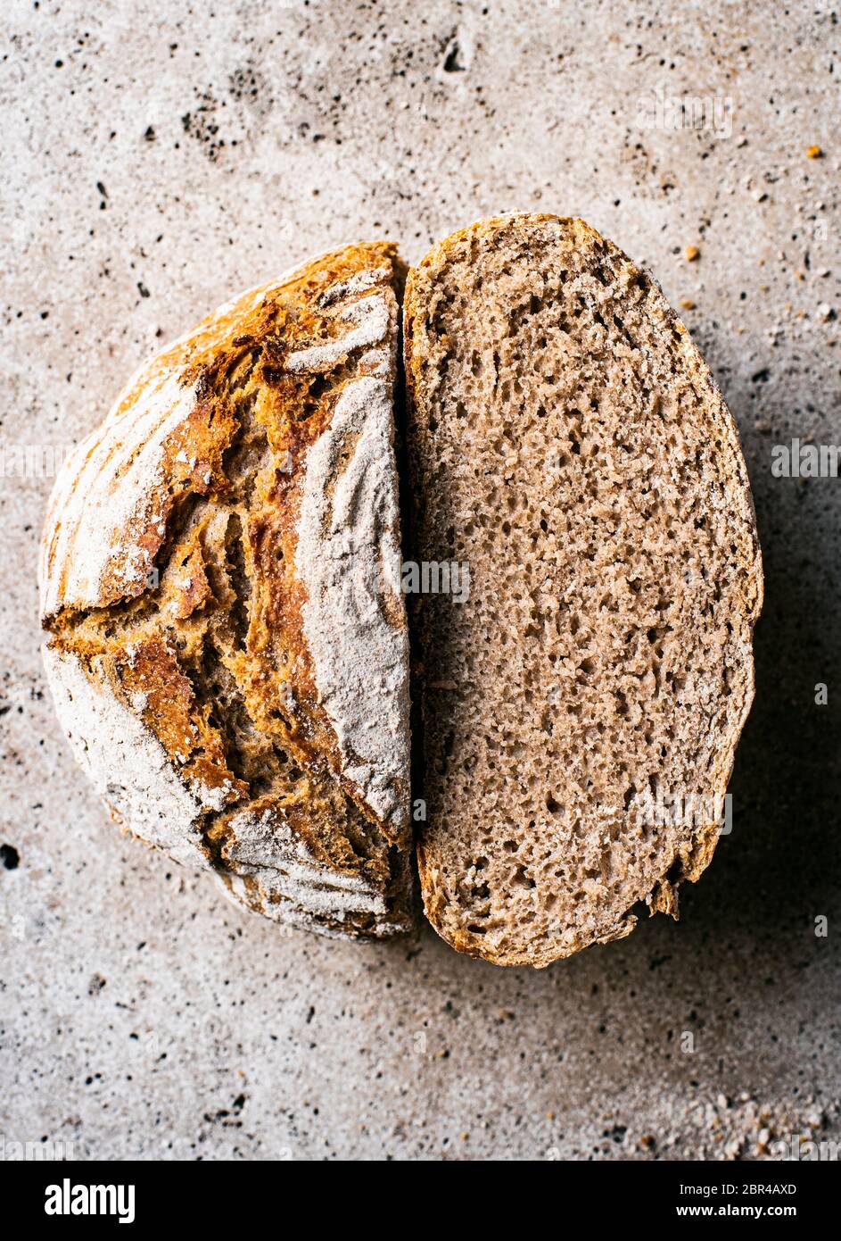 Whole Wheat Sourdough Bread Stock Photo Alamy