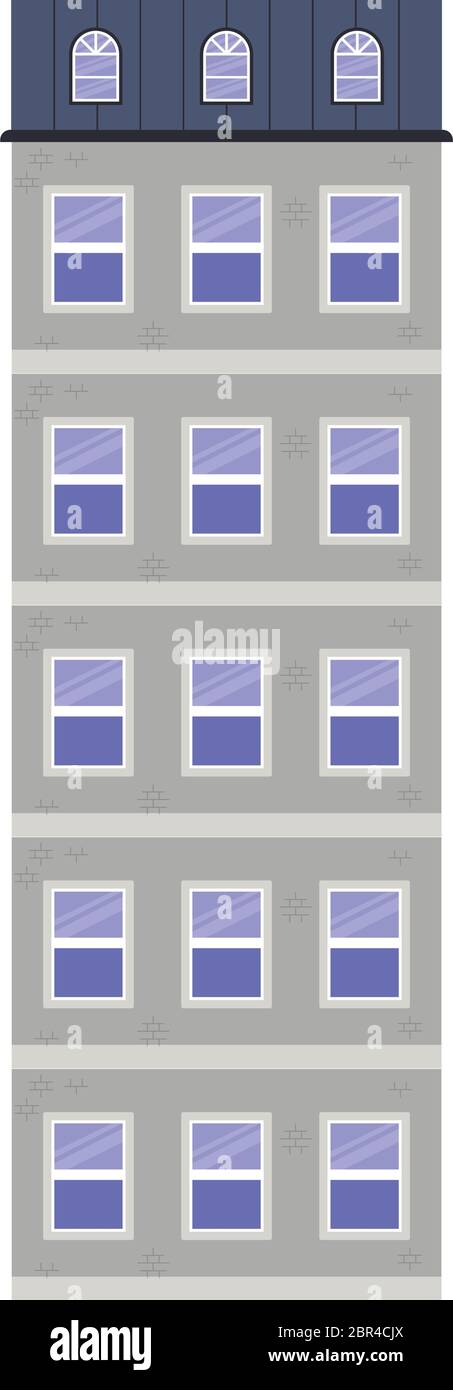 Isolated windows outside gray building vector design Stock Vector Image ...