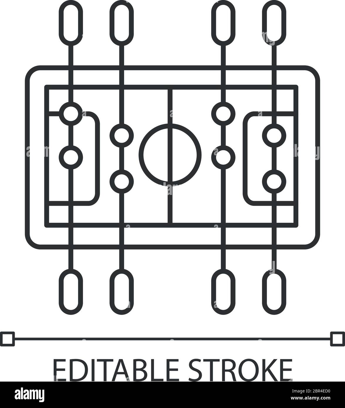 Table soccer pixel perfect linear icon Stock Vector Image & Art - Alamy