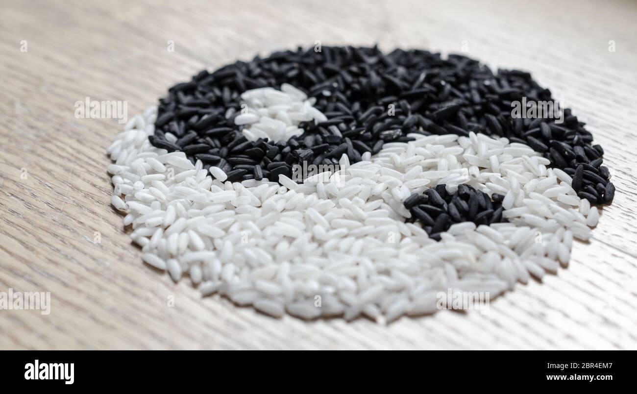 Rice yin yang Stock Photo - Alamy