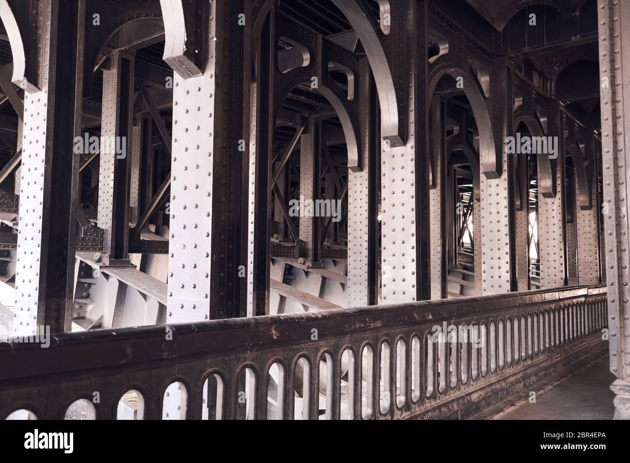 Steel Structures of Pont Alexandre III Stock Photo
